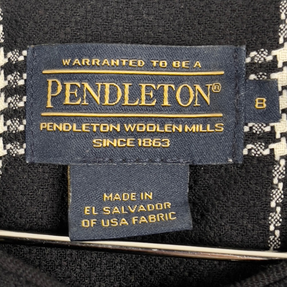 Pendleton Plaid Check Wool Collarless Lightweight… - image 3
